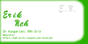 erik meh business card