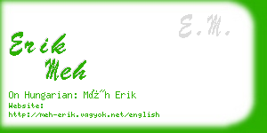 erik meh business card